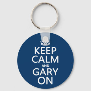 Keep Calm and Gary On (any colour) Key Ring