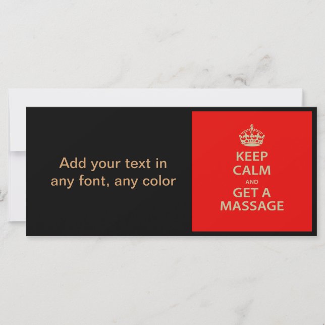 Keep Calm and Get a Massage (Front)