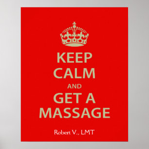 Keep Calm and Get a Massage Poster