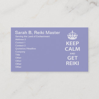 Keep Calm and Get Reiki Appointment Card