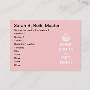 Keep Calm and Get Reiki Appointment Card