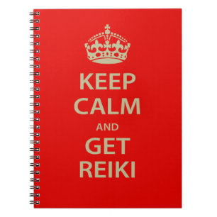 Keep Calm and Get Reiki Spiral Notebook