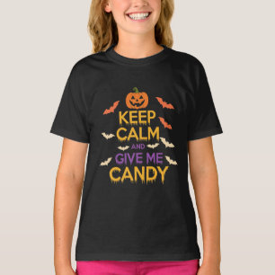 Keep Calm and Give Me Candy Festive Halloween Tee