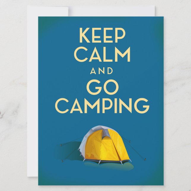 Keep Calm and Go Camping vintage print Magnet (Front)