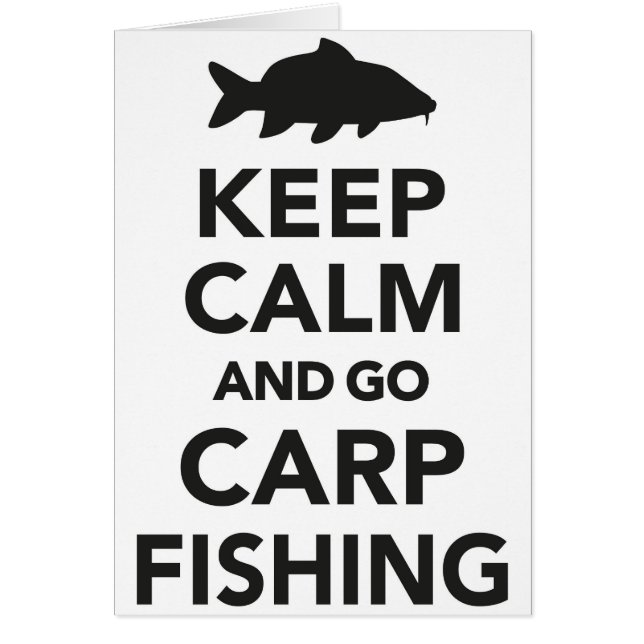 "Keep calm and go carp fishing" card (Front)