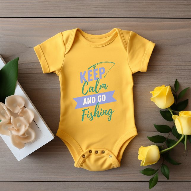 Keep Calm and Go Fishing Baby Bodysuit (Creator Uploaded)