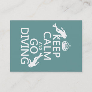Keep Calm and Go (scuba) Diving (all colours) Business Card