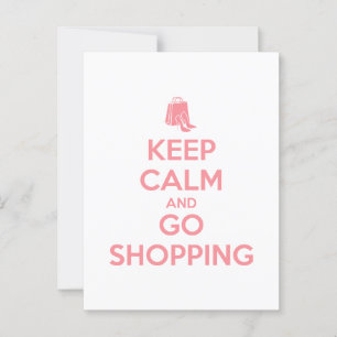 Keep Calm and Go Shopping Postcard