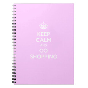 Keep Calm and Go Shopping Spiral Notebook