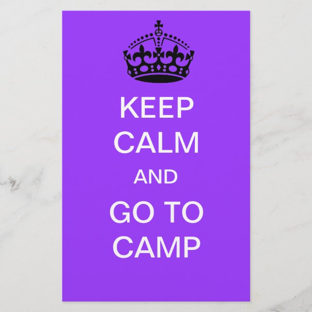 keep calm and go to camp (Front)