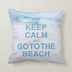 Keep Calm And Go To The Beach Cushion