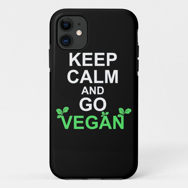 Keep Calm And Go Vegan Case-Mate iPhone Case (Back)