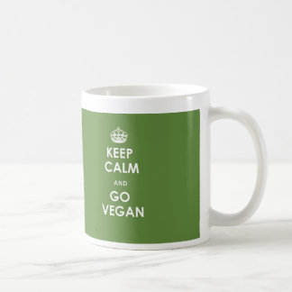 Keep calm and go vegan mug