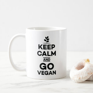 Keep Calm and Go Vegan Plant Based Nutrition Vegan Coffee Mug