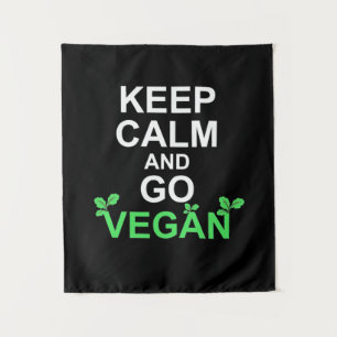 Keep Calm And Go Vegan Tapestry