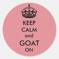 Keep Calm and Goat on Button