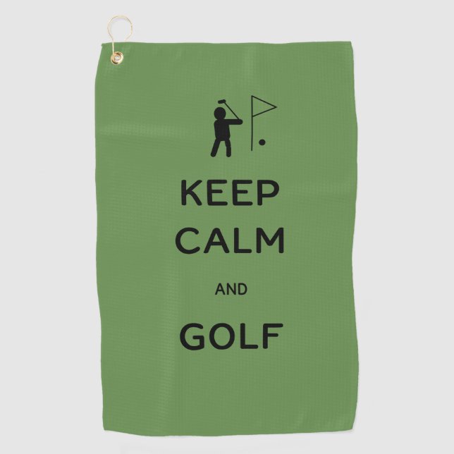Keep Calm and Golf Towel (Front)