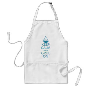 Keep Calm and Grill On Apron