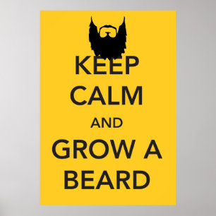Keep Calm and Grow a Beard Poster