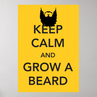 Keep Calm and Grow a Beard Poster