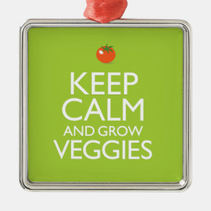 Keep Calm and Grow Veggies Metal Tree Decoration