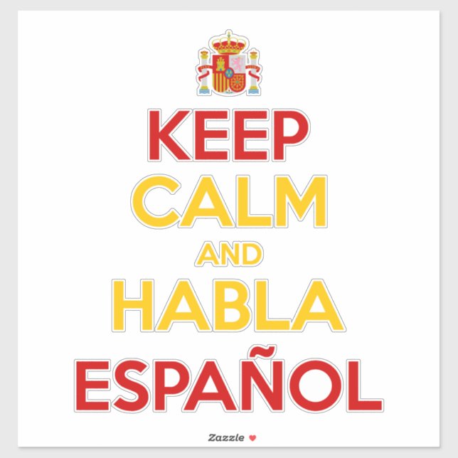 Keep Calm and Habla Español (Sheet)