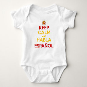 Keep Calm and Habla Español Baby Bodysuit