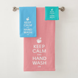 Keep Calm And Hand Wash On - Coronavirus + Flu Bath Towel Set