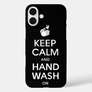 Keep Calm And Hand Wash On - Washing Hygiene Flu iPhone 16 Plus Case
