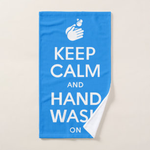 Keep Calm And Hand Wash On - Washing Hygiene Flu Towel