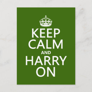 Keep Calm and Harry On (any colour) Postcard