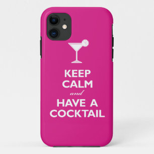 Keep Calm and Have A Cocktail (hot pink) Case-Mate iPhone Case
