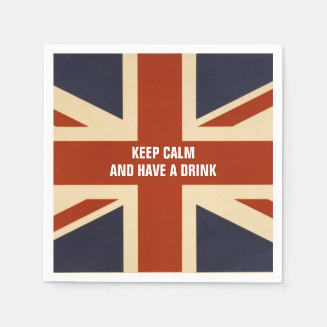 Keep Calm and have a drink napkins (Front)