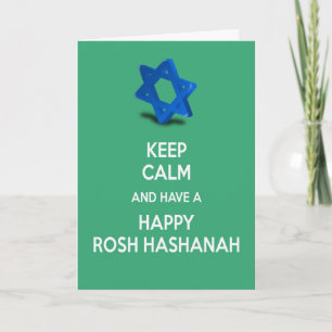 Keep calm and have a Happy Rosh Hashannah Holiday Card