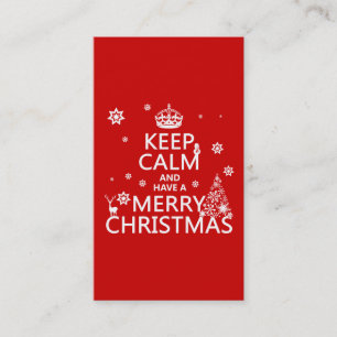 Keep Calm and Have a Merry Christmas Business Card