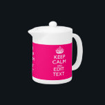 KEEP CALM AND Have Your Text EASILY PINK<br><div class="desc">Your personalised Keep Calm saying on a fine custom hot pink accent colour style decor. A personalised Keep Calm style saying on a one of a kind gift. Humourous or whimsical try on your creative words on two editable lines of text. Remember to use CAPITAL letters for best results. Use...</div>