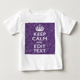 Keep Calm and Have Your Text Glamour Mauve Baby T-Shirt