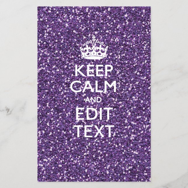 Keep Calm and Have Your Text Glamour Mauve Flyer (Front)