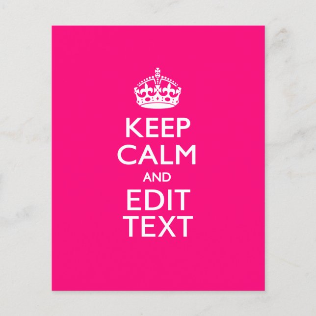 KEEP CALM AND Have Your Text on PINK (Front)