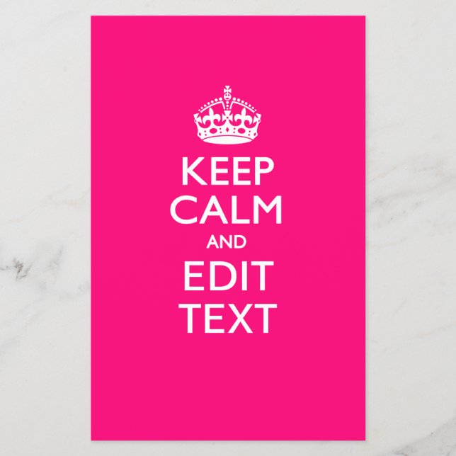 KEEP CALM AND Have Your Text on PINK Flyer (Front)