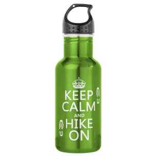 Keep Calm and Hike On (any background colour) 532 Ml Water Bottle