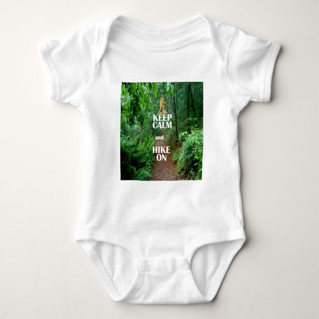 Keep Calm and Hike On Baby Bodysuit (Front)