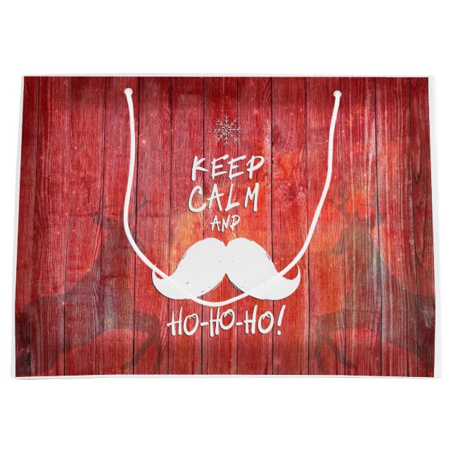 Keep calm and Ho-Ho-ho Large Gift Bag (Front)