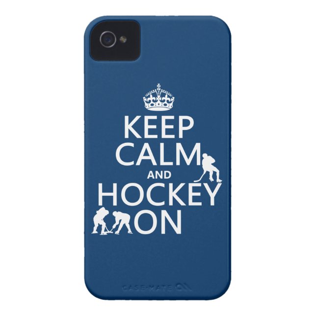 Keep Calm and Hockey On (in any colour) Case-Mate iPhone Case (Back)