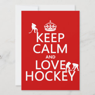 Keep Calm and Hockey On Invitation