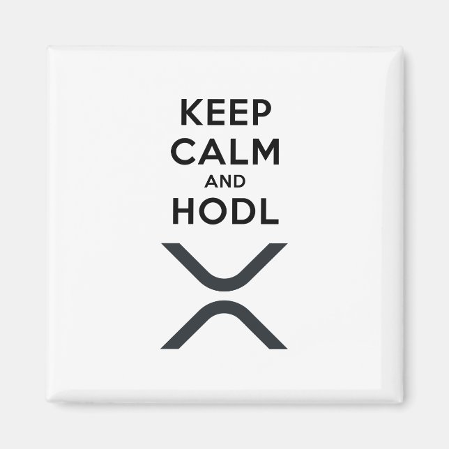 Keep Calm and Hodl Ripple Magnet (Front)