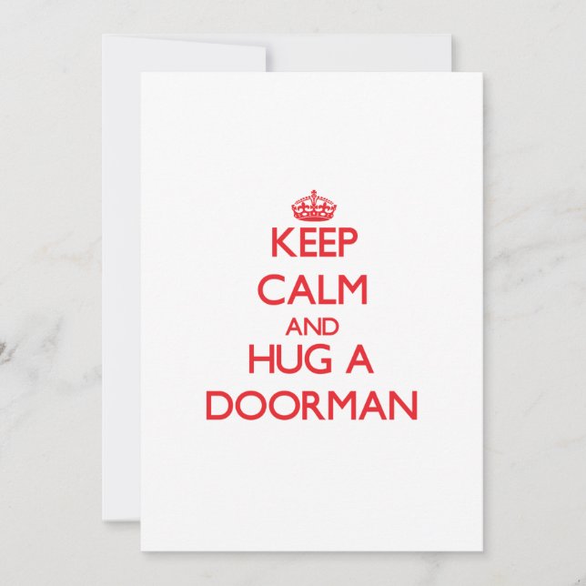 Keep Calm and Hug a Doorman (Front)