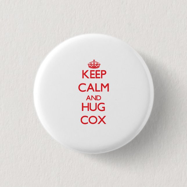 Keep calm and Hug Cox 3 Cm Round Badge (Front)