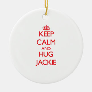 Keep Calm and HUG Jackie Ceramic Tree Decoration