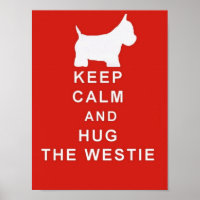 KEEP CALM AND HUG THE WESTIE POSTER BIRTHDAY